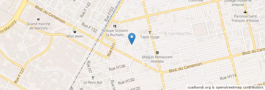Mapa de ubicacion de Restaurant le Campement en Côte D’Ivoire, Abidjan, Marcory.