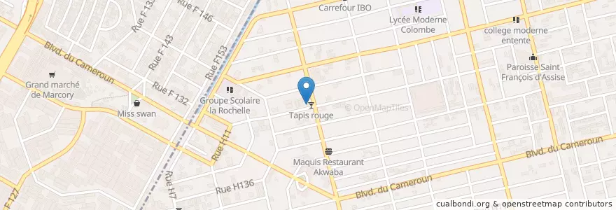 Mapa de ubicacion de Maquis Capitole Inter en Côte D’Ivoire, Abidjan, Marcory.
