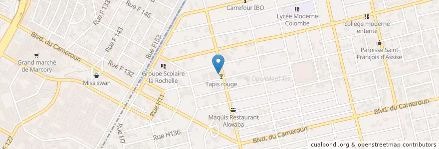 Mapa de ubicacion de Cave des Roisy en Ivoorkust, Abidjan, Marcory.