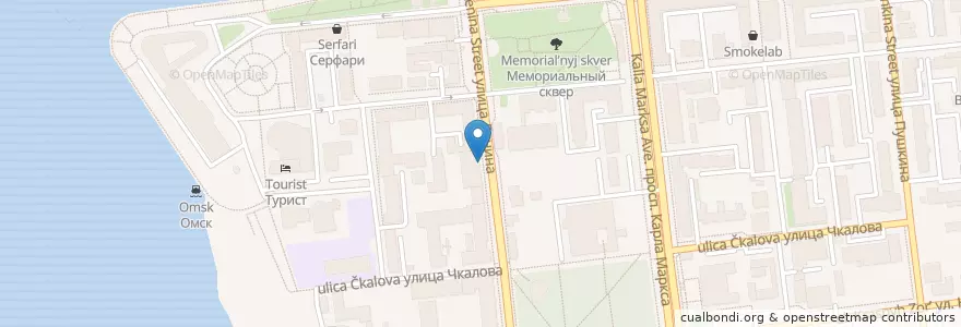 Mapa de ubicacion de Pafos en Rusia, Distrito Federal De Siberia, Omsk, Омский Район, Городской Округ Омск.