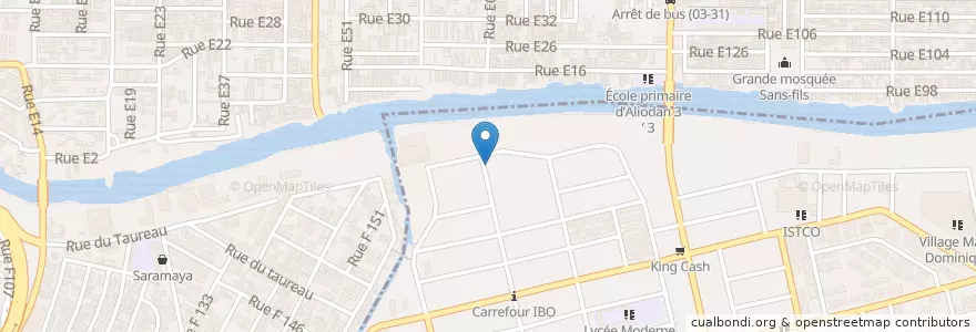 Mapa de ubicacion de Kiosque à Café en Ivory Coast, Abidjan, Marcory.