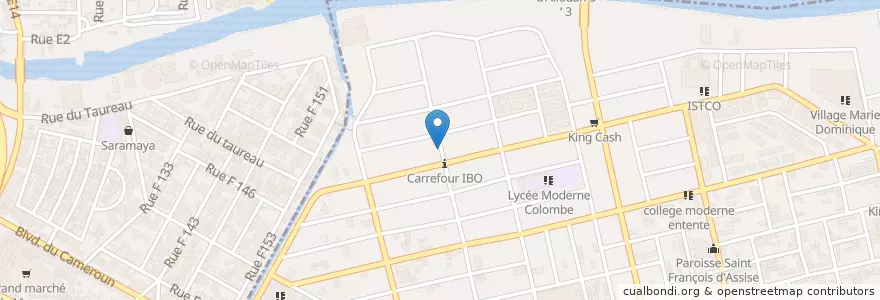 Mapa de ubicacion de Cybercafé en ساحل عاج, آبیجان, Marcory.