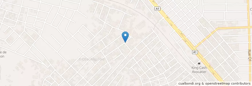 Mapa de ubicacion de EPV Dembele en 코트디부아르, 아비장, Abobo.