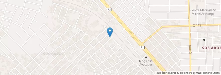 Mapa de ubicacion de Infirmerie privée en コートジボワール, アビジャン, Abobo.