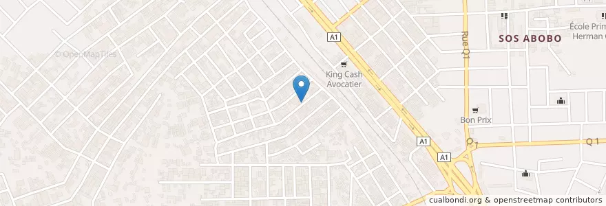 Mapa de ubicacion de Mosquée en コートジボワール, アビジャン, Abobo.