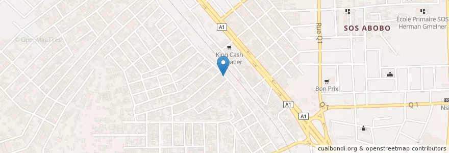 Mapa de ubicacion de Cyber café en コートジボワール, アビジャン, Abobo.