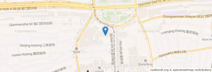 Mapa de ubicacion de 星巴克 en 中国, 北京市, 河北省, 西城区, 东城区.