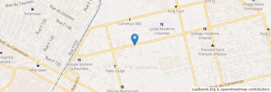 Mapa de ubicacion de Kiosque en 科特迪瓦, 阿比让, Marcory.