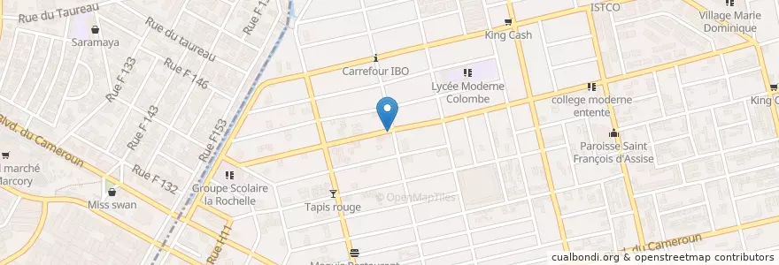 Mapa de ubicacion de Kiosque en Costa De Marfil, Abiyán, Marcory.