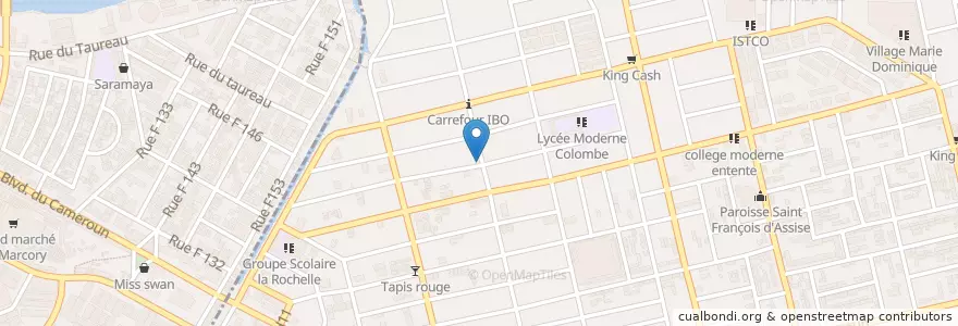 Mapa de ubicacion de Kiosque en Costa Do Marfim, Abidjan, Marcory.