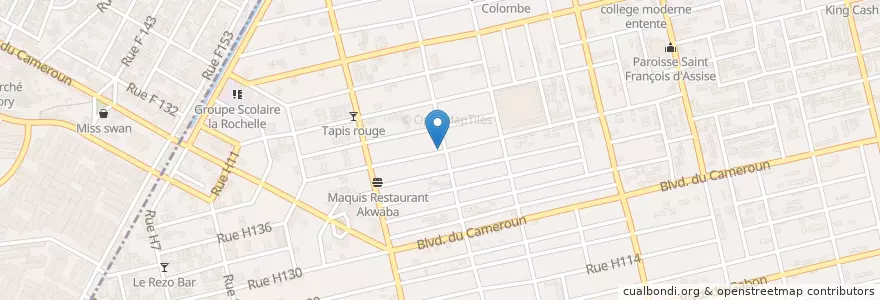 Mapa de ubicacion de Kiosque en Côte D’Ivoire, Abidjan, Koumassi, Marcory.