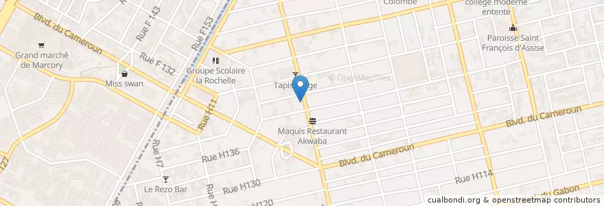 Mapa de ubicacion de Maquis le After Work en コートジボワール, アビジャン, Marcory.