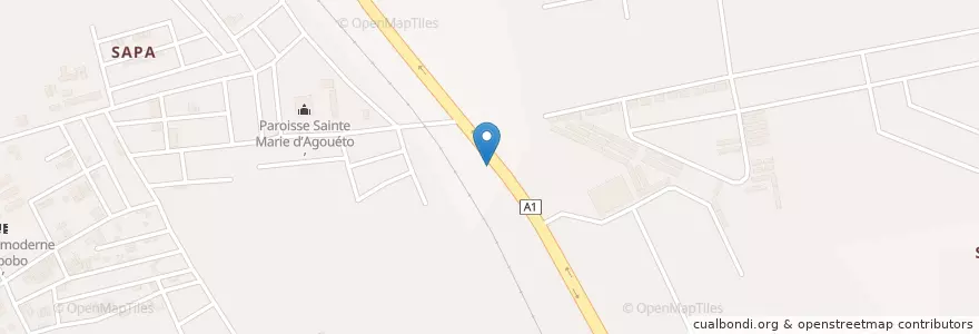 Mapa de ubicacion de Restaurant en 科特迪瓦, 阿比让, Abobo.