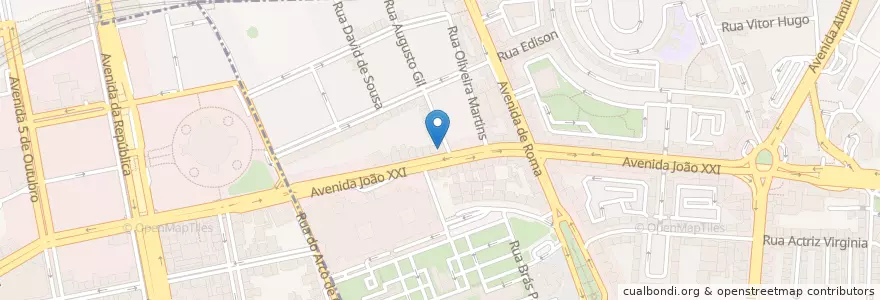 Mapa de ubicacion de Pizza Hut en Portekiz, Área Metropolitana De Lisboa, Lisboa, Grande Lisboa, Lizbon, Areeiro.