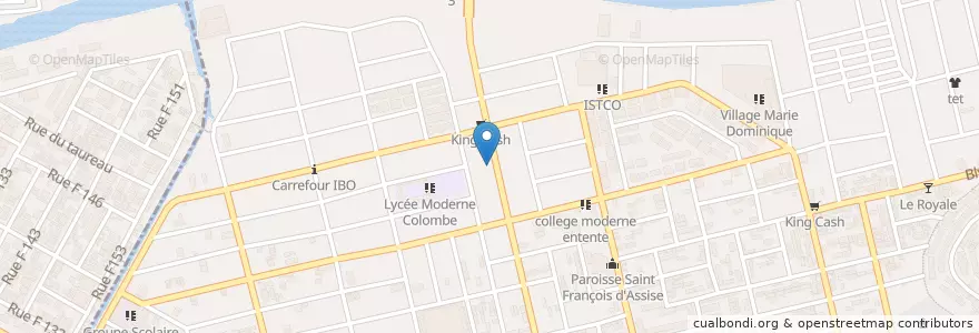Mapa de ubicacion de Eglise Ministère Spirituel des Soldats de Dieu de Côte d'Ivoire en Ivory Coast, Abidjan, Marcory.