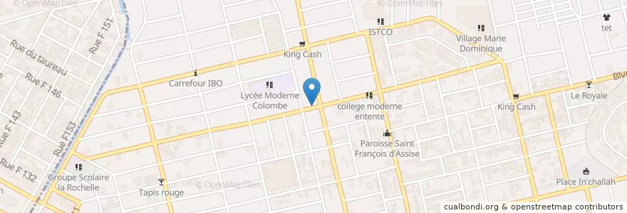 Mapa de ubicacion de Ecole Confessionnelle Islamique en Costa D'Avorio, Abidjan, Koumassi.