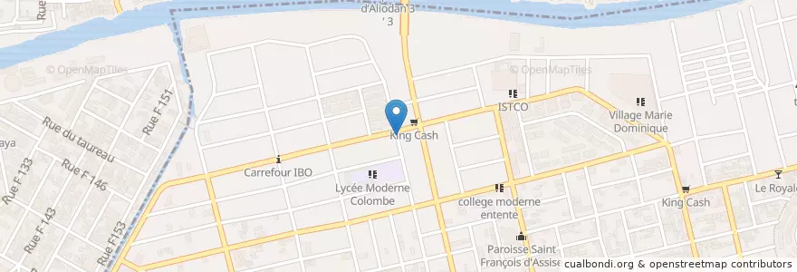 Mapa de ubicacion de Mobile Money en Costa De Marfil, Abiyán, Marcory.