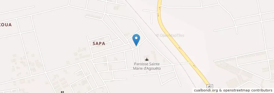 Mapa de ubicacion de Cave en Costa De Marfil, Abiyán, Abobo.