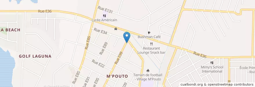 Mapa de ubicacion de Espace Marché MARCOTHY en Côte D'Ivoire, Abidjan, Cocody.