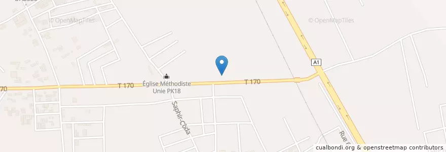 Mapa de ubicacion de Bistrot Restaurant en Costa D'Avorio, Abidjan, Abobo.