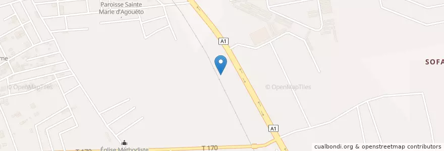 Mapa de ubicacion de Eglise de Pentecôte de CI en コートジボワール, アビジャン, Abobo.
