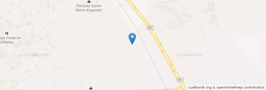 Mapa de ubicacion de Cave en Costa De Marfil, Abiyán, Abobo.