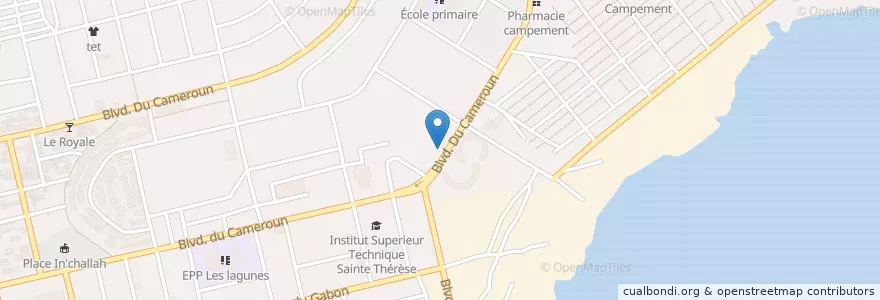 Mapa de ubicacion de Allocodrome en Costa Do Marfim, Abidjan, Koumassi.