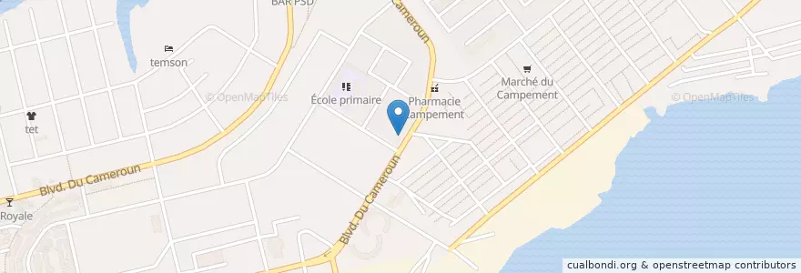 Mapa de ubicacion de Espace Médical Les Ruches Plus en ساحل عاج, آبیجان, Koumassi.