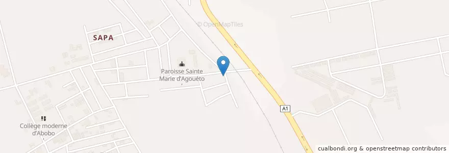 Mapa de ubicacion de Café Express en 코트디부아르, 아비장, Abobo.