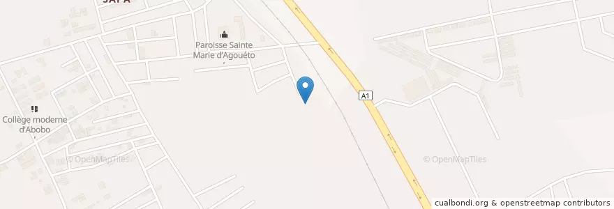 Mapa de ubicacion de Clinique Médicale en Costa D'Avorio, Abidjan, Abobo.