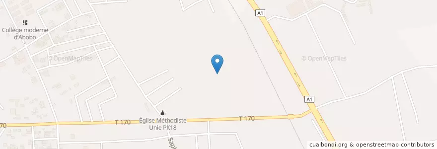 Mapa de ubicacion de Kiosque en 科特迪瓦, 阿比让, Abobo.