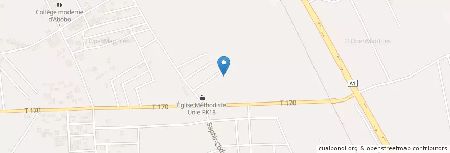 Mapa de ubicacion de Eglise Evangélique MIDEB en 科特迪瓦, 阿比让, Abobo.