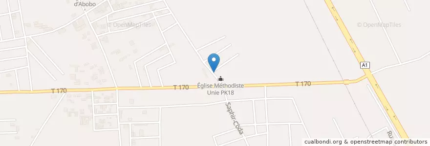 Mapa de ubicacion de Restaurant Maquis en Ivoorkust, Abidjan, Abobo.