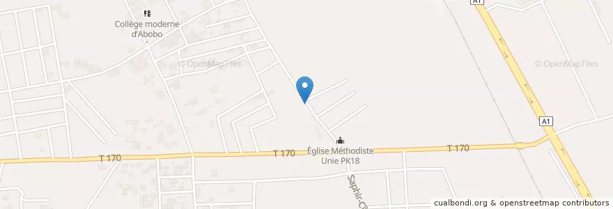 Mapa de ubicacion de Garbadrome en Costa D'Avorio, Abidjan, Abobo.