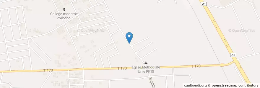 Mapa de ubicacion de Café en Costa De Marfil, Abiyán, Abobo.