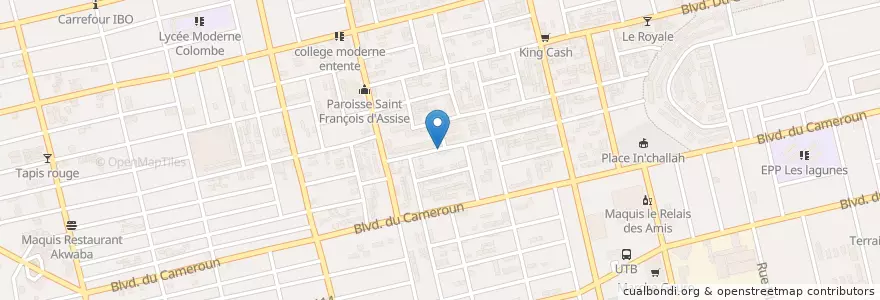 Mapa de ubicacion de Orange Money en 科特迪瓦, 阿比让, Koumassi.