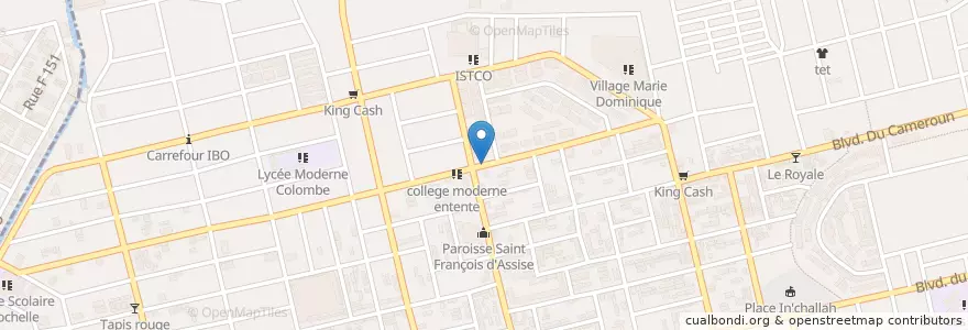 Mapa de ubicacion de Café Express en Costa D'Avorio, Abidjan, Koumassi.