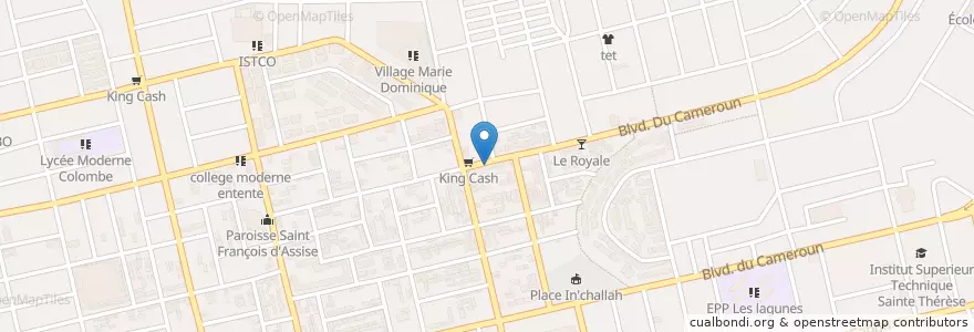 Mapa de ubicacion de Maqus Le bougnac en 코트디부아르, 아비장, Koumassi.