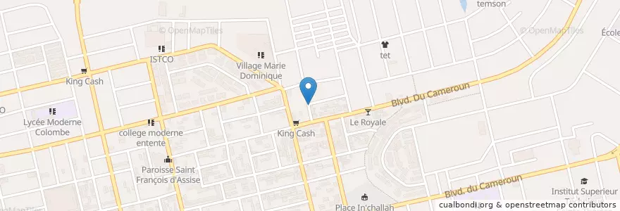 Mapa de ubicacion de Mobile money (Orange, MTN, Moov) en 코트디부아르, 아비장, Koumassi.
