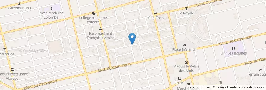 Mapa de ubicacion de Orange Money en Côte D’Ivoire, Abidjan, Koumassi.
