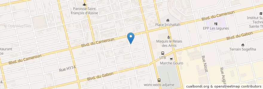 Mapa de ubicacion de Orange Money en ساحل عاج, آبیجان, Koumassi.