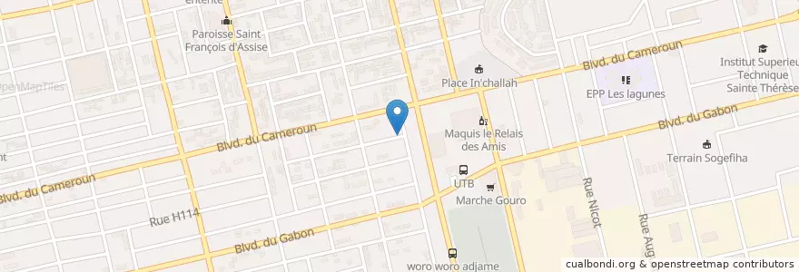 Mapa de ubicacion de buvette traditionnelle en ساحل عاج, آبیجان, Koumassi.