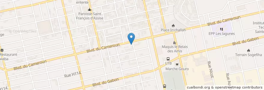 Mapa de ubicacion de Garbadrome en 科特迪瓦, 阿比让, Koumassi.