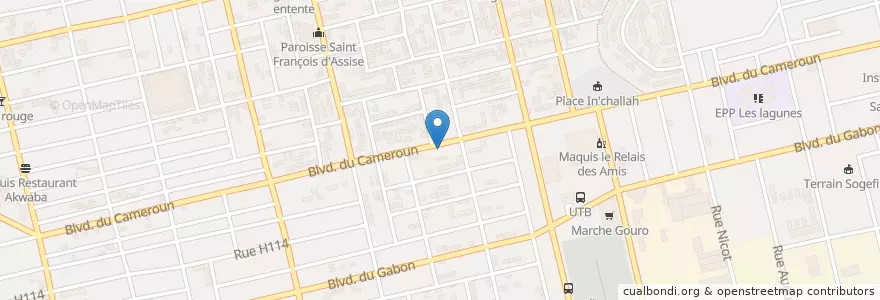 Mapa de ubicacion de Agence Mobile Bank en Côte D’Ivoire, Abidjan, Koumassi.