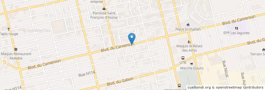 Mapa de ubicacion de Groupe Scolaire Baradji en 科特迪瓦, 阿比让, Koumassi.