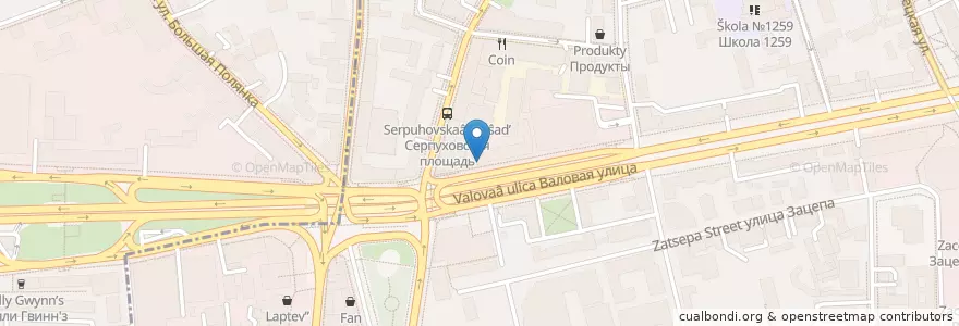 Mapa de ubicacion de Бутер Борд en Rusland, Centraal Federaal District, Moskou, Центральный Административный Округ, Район Замоскворечье.
