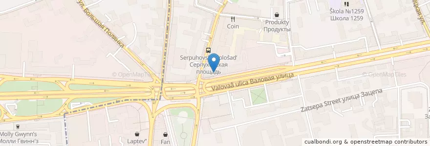 Mapa de ubicacion de Хорошая практика en Russia, Central Federal District, Moscow, Central Administrative Okrug, Zamoskvorechye District.