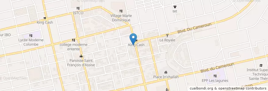 Mapa de ubicacion de IPA Sarl Mobile Money en Costa Do Marfim, Abidjan, Koumassi.