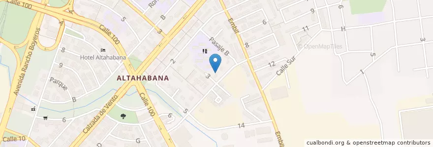 Mapa de ubicacion de Sector 10 y 3ra en Küba, La Habana, Boyeros.