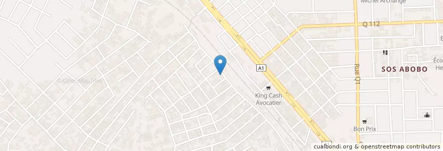 Mapa de ubicacion de Cybercafé chez Paty en コートジボワール, アビジャン, Abobo.